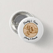 Daddy's Team First Bump Vader Kinder namen Ronde Button 3,2 Cm (Voorkant /achterkant)