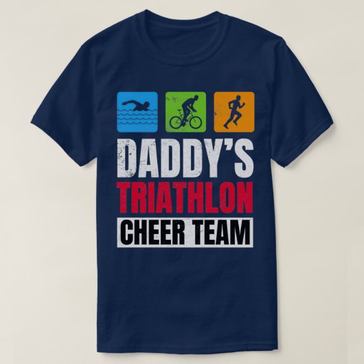 Daddys Triathlon Supporters Family Cheer T-shirt (Design voorkant)
