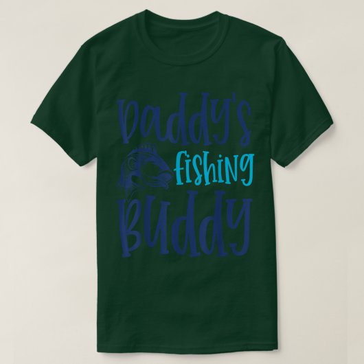 Daddys Vist Buddy Angling Child Doghter Fi T-shirt (Design voorkant)