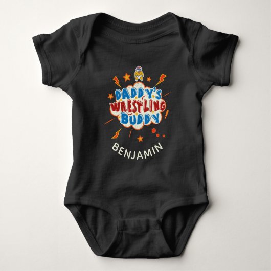 Daddy's Wrestling Buddy gepersonaliseerd Romper (Voorkant)