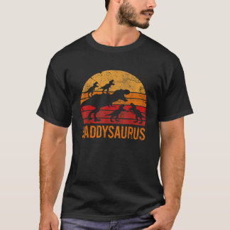 Daddysaurus 4 vier kinder kerstcadeau voor da t-shirt