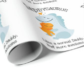 Daddysaurus als een normale papa, maar Geweldige Cadeaupapier (Rol Hoek)