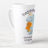 Daddysaurus als een normale papa, maar Geweldige Latte Mok (Linkerhoek)