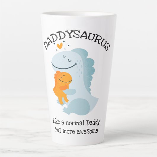Daddysaurus als een normale papa, maar Geweldige Latte Mok (Voorkant)
