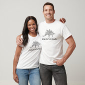 Daddysaurus Dad Dinosaur Gray T-shirt (Unisex)