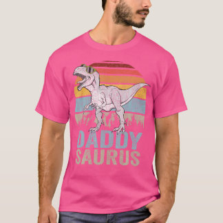 Daddysaurus Dad Saurus T Rex Family Matching Din T-shirt
