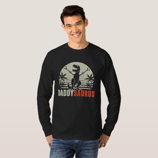 Daddysaurus  Daddy Saurus Rex Dinosaur Dad T-shirt (Voorkant volledig)