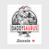 Daddysaurus Daddy Saurus T Rex Vaderdag 1WH1 Sticker (Vel)