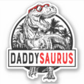 Daddysaurus Daddy Saurus T Rex Vaderdag 1WH1 Sticker (Voorkant)