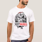 Daddysaurus Daddy Saurus T Rex Vaderdag 1WH1 T-shirt (Voorkant)