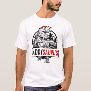 Daddysaurus Daddy Saurus T Rex Vaderdag 1WH1 T-shirt