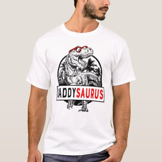 Daddysaurus Daddy Saurus T Rex Vaderdag 1WH1 T-shirt (Voorkant)