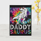 Daddysaurus Dinosaur Daddy Saurus Familie Matching Kaart (Gele Bloem)