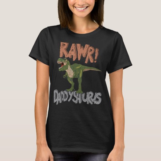 Daddysaurus Dinosaur Fathers Day Rawr Pap Rex T-shirt (Voorkant)