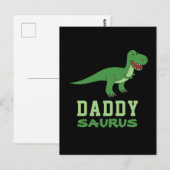 Daddysaurus Dinosaur T-Rex Dino Dad Vaderdag Briefkaart (Voorkant / Achterkant)
