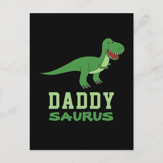 Daddysaurus Dinosaur T-Rex Dino Dad Vaderdag Briefkaart (Voorkant)