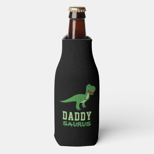 Daddysaurus Dinosaur T-Rex Dino Dad Vaderdag Flesjeskoeler (Fles Voorkant)