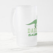 Daddysaurus Dinosaur T-Rex Dino Dad Vaderdag Matglas Bierpul (Voorkant links)