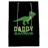 Daddysaurus Dinosaur T-Rex Dino Dad Vaderdag Medium Cadeauzakje (Achterkant)