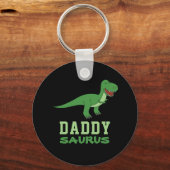 Daddysaurus Dinosaur T-Rex Dino Papa Vaderdag Sleutelhanger (Voorkant)