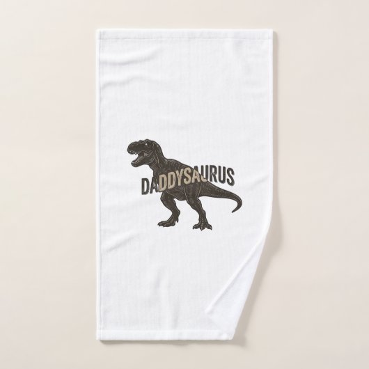 Daddysaurus Dinosaur Vintage Gravure Shirt Ontwerp Handdoek (Handdoek)