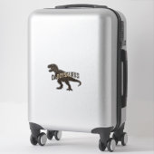 Daddysaurus Dinosaur Vintage Gravure Shirt Ontwerp Sticker (Koffer)