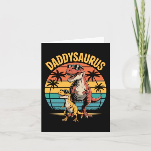 Daddysaurus Dinosaur Zomer Vaderdag Kaart (Voorkant)
