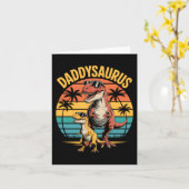 Daddysaurus Dinosaur Zomer Vaderdag Kaart (Gele Bloem)