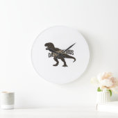 Daddysaurus Dinosaurus Vintage Gravure Shirt Ontwe Grote Klok (Huis)