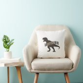 Daddysaurus Dinosaurus Vintage Gravure Shirt Ontwe Kussen (Stoel)