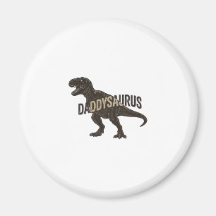 Daddysaurus Dinosaurus Vintage Gravure Shirt Ontwe Magneet