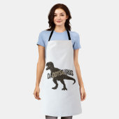 Daddysaurus Dinosaurus Vintage Gravure Shirt Ontwe Schort (Gedragen)