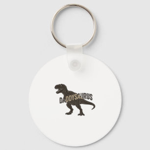 Daddysaurus Dinosaurus Vintage Gravure Shirt Ontwe Sleutelhanger