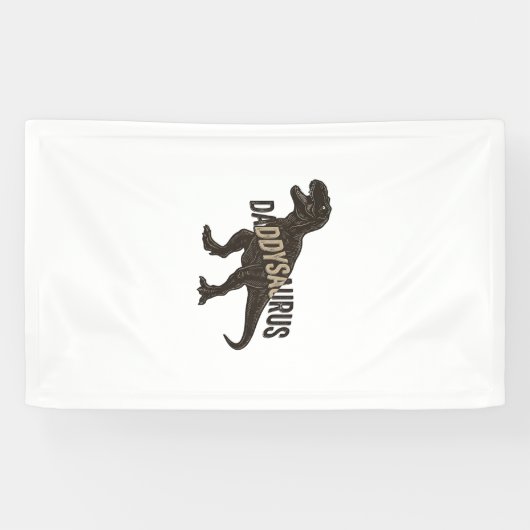 Daddysaurus Dinosaurus Vintage Gravure Shirt Ontwe Spandoek (Horizontaal)