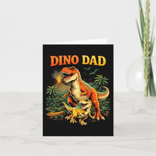 Daddysaurus dinosaurusontwerp voor Vaderdag grappi Kaart (Voorkant)