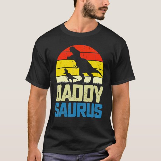 Daddysaurus Fathers Day  Daddy Saurus Men Dad T-shirt (Voorkant)
