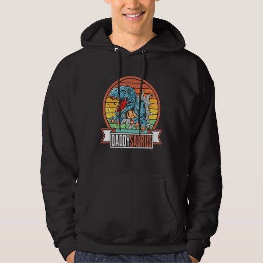 Daddysaurus Fathers Day For Dad Hoodie (Voorkant)