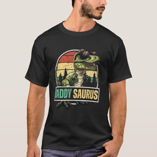 Daddysaurus Funny Daddy Dinosaur Opa Saurus Fa T-shirt (Voorkant)
