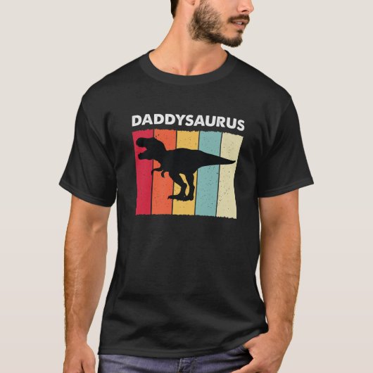 Daddysaurus Funny Fathers Day Gift Dad Dinosaur Da T-shirt (Voorkant)
