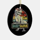 Daddysaurus Funny T Rex Dinosaur Pap  Keramisch Ornament (Rechts)