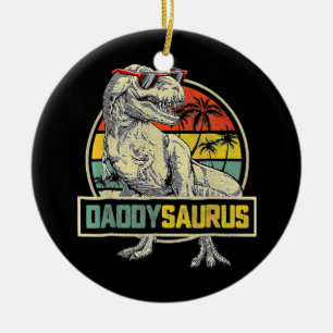 Daddysaurus Funny T Rex Dinosaur Pap  Keramisch Ornament