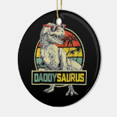 Daddysaurus Funny T Rex Dinosaur Pap  Keramisch Ornament (Links)