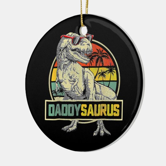 Daddysaurus Funny T Rex Dinosaur Pap Keramisch Ornament (Links)