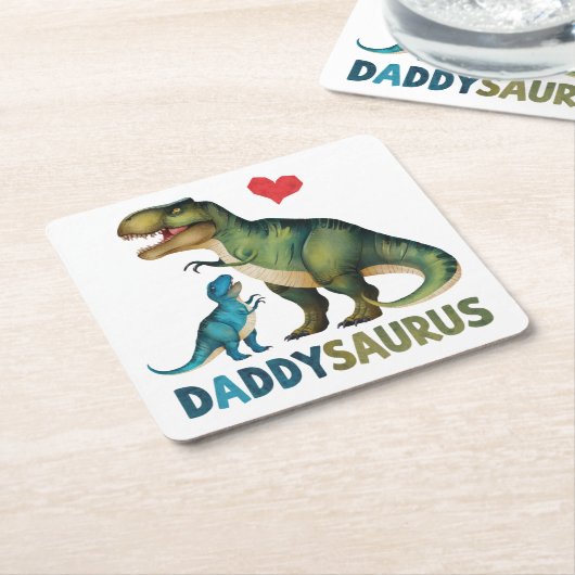Daddysaurus Kartonnen Onderzetters (Schuin)