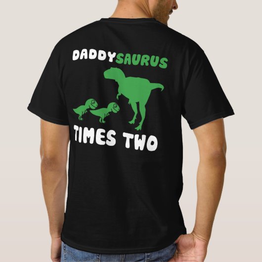 DADDYSAURUS KEER TWEE TWAALF Vaderdag Dinosaur T-shirt (Achterkant)