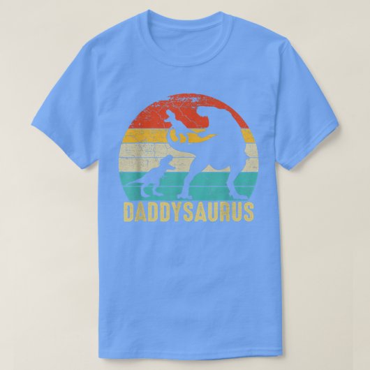 Daddysaurus Re Dad Dinosaur 2 Kinder vaderdag, c T-shirt (Design voorkant)