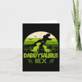 Daddysaurus rex 2 Kinder zonneschijn voor vaders Kaart (Voorkant)