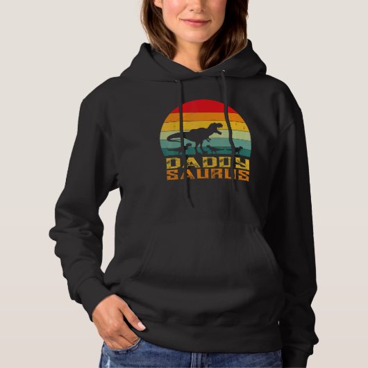 Daddysaurus Rex Daddy Dinosaurus Vaderdag 2022 Hoodie (Voorkant)