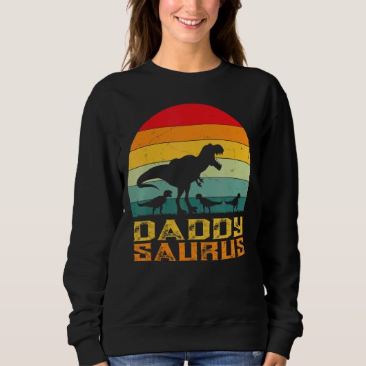 Daddysaurus Rex Daddy Dinosaurus Vaderdag 2022 Trui (Voorkant)