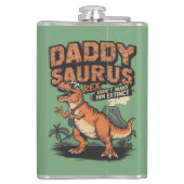 Daddysaurus Rex: De koele prehistorische legende Heupfles (Achterkant)